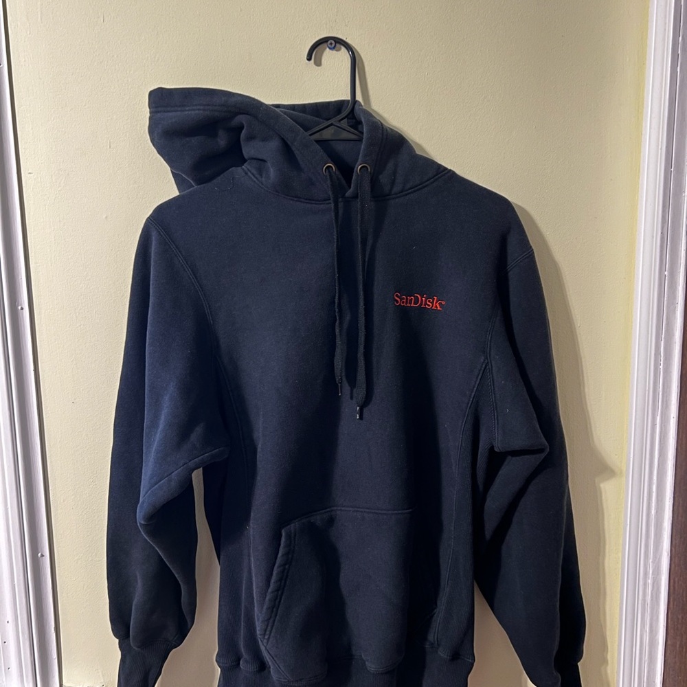 Sport-Tek Black Hoodie with SunDisk logo